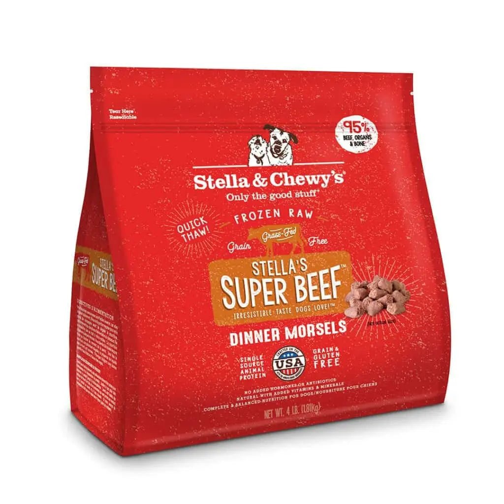 Super Beef Frozen Raw Dinner Morsels for Dogs - Stella & Chewy's