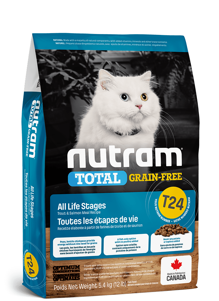 T24 Total Grain-Free Trout and Salmon Meal Recipe - Dry Cat Food - Nutram