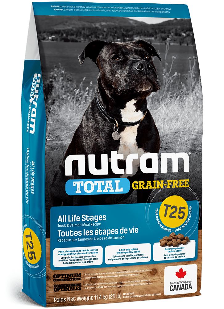 T25 Total Grain-Free Trout and Salmon Meal Recipe - Dry Dog Food - Nutram - PetToba-Nutram
