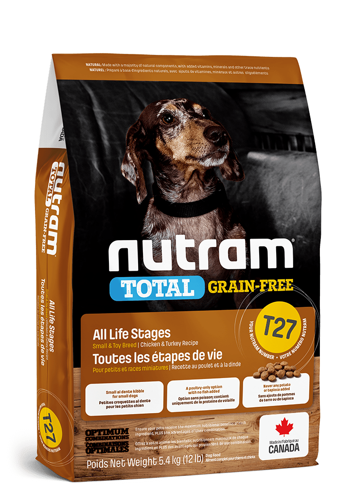 T27 Total Grain-Free Small & Toy Breed Chicken and Turkey Recipe - Dry Dog Food - Nutram