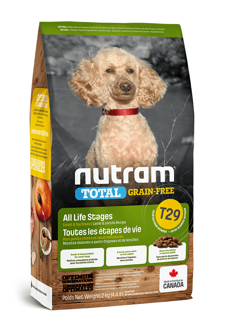 T29 Total Grain-Free Small & Toy Breed Lamb and Lentils Recipe - Dry Dog Food - Nutram