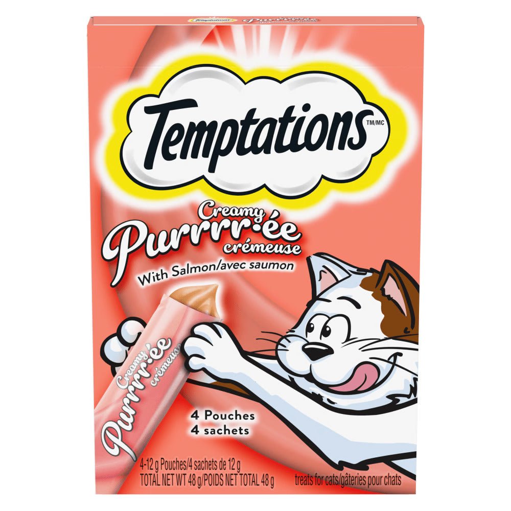 Temptations Creamy Purrrr-ee Adult Cat Treats with Salmon - Cat Treats - Temptations - PetToba-Temptations