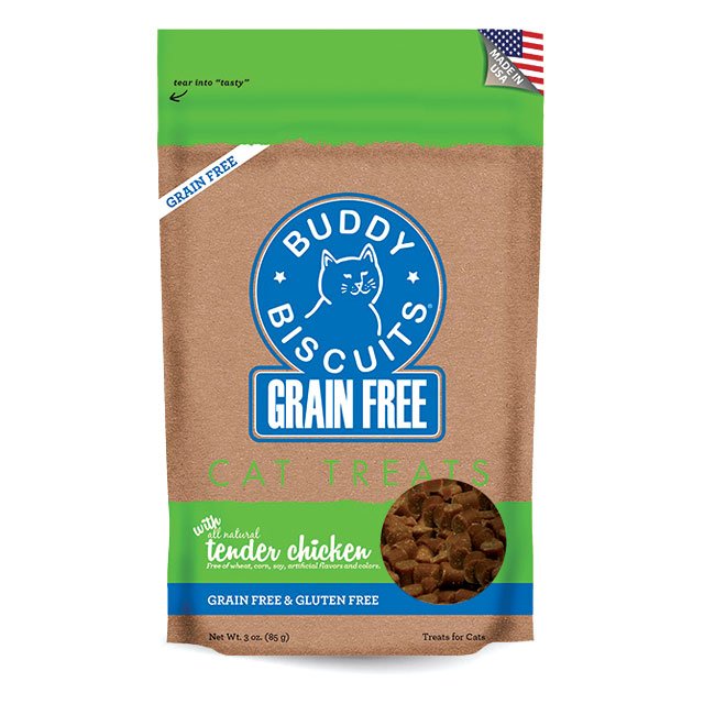 Tender Chicken Grain Free Buddy Biscuits for Cats 3 oz - Buddy Biscuits