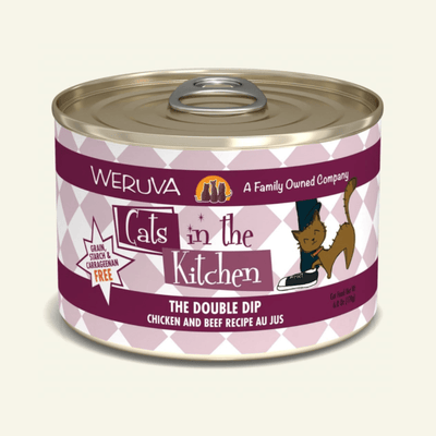 The Double Dip (Chicken and Beef Recipe Au Jus) Canned Cat Food (3.2 oz Can/6 oz Can) - Cats in the Kitchen