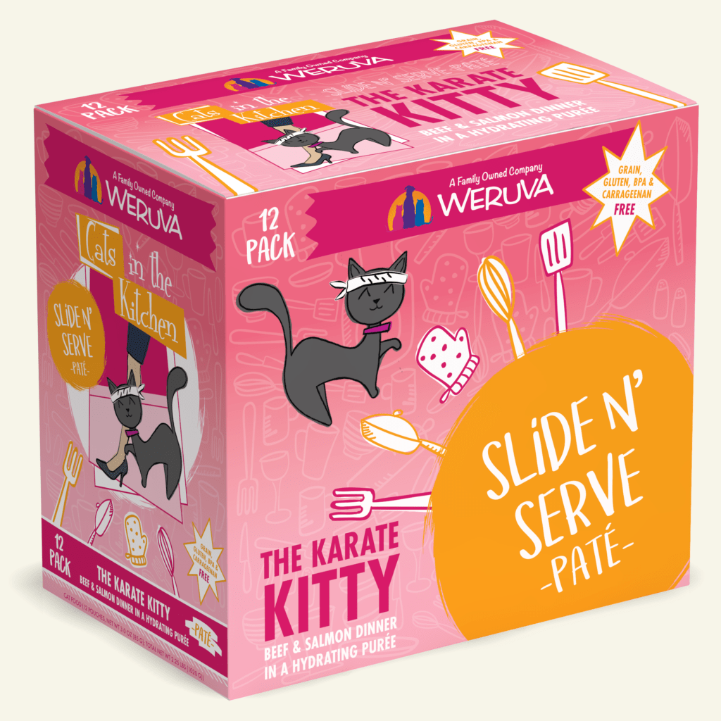 The Karate Kitty Beef & Salmon Dinner Paté Wet Cat Food (3.0 oz Pouch) - Cats in the Kitchen - PetToba-Cats in the Kitchen