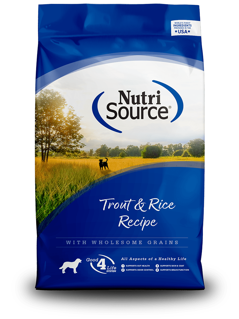 Trout & Rice Recipe - NutriSource - Dry Dog Food