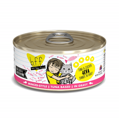 Tuna & Chicken 4Eva (Tuna & Chicken Dinner in Gravy) Canned Cat Food (3.0 oz Can/5.5 oz Can/ 10.0 oz Can) - B.F.F - PetToba-Best Feline Friend (B.F.F)