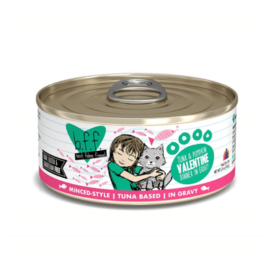 Tuna & Pumpkin Valentine (Tuna & Pumpkin Dinner in Gravy) Canned Cat Food (3.0 oz Can/5.5 oz Can/ 10.0 oz Can) - B.F.F - PetToba-Best Feline Friend (B.F.F)