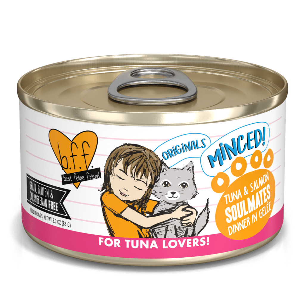 Tuna & Salmon Soulmates (Tuna & Salmon Dinner in Gelée) Canned Cat Food (3.0 oz Can/5.5 oz Can/ 10.0 oz Can) - B.F.F - PetToba-Best Feline Friend (B.F.F)