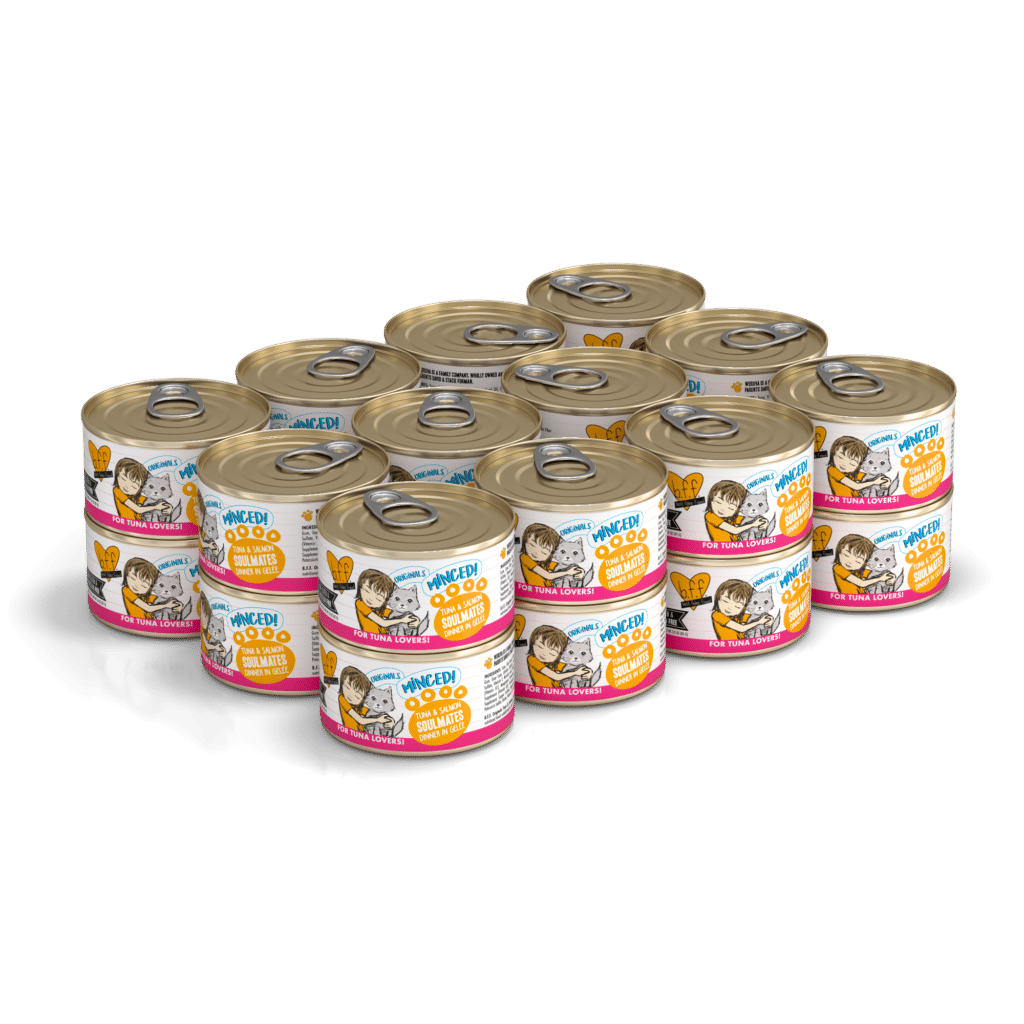 Tuna & Salmon Soulmates (Tuna & Salmon Dinner in Gelée) Canned Cat Food (3.0 oz Can/5.5 oz Can/ 10.0 oz Can) - B.F.F - PetToba-Best Feline Friend (B.F.F)