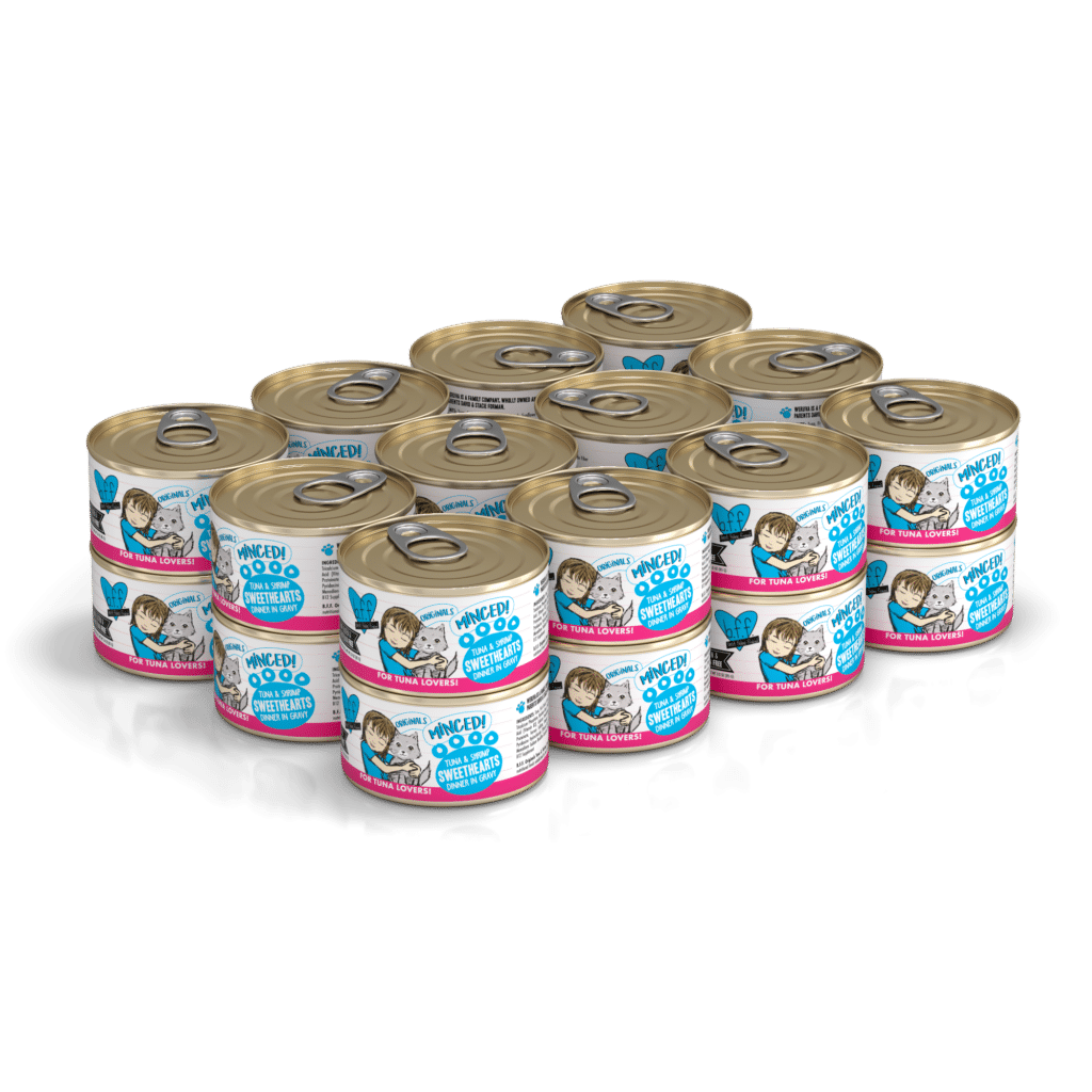Tuna & Shrimp Sweethearts (Tuna & Shrimp Dinner in Gravy) Canned Cat Food (3.0 oz Can/5.5 oz Can) - B.F.F - PetToba-Best Feline Friend (B.F.F)