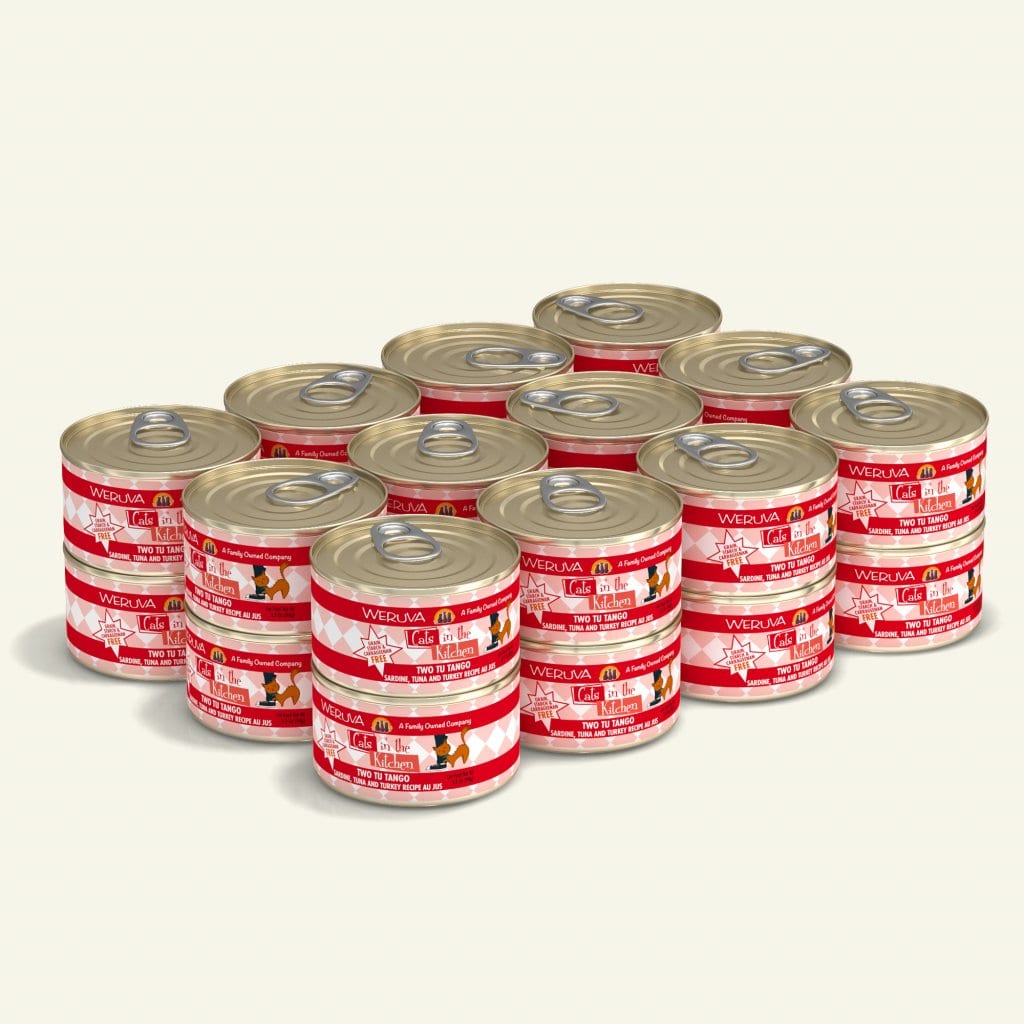 Two Tu Tango (Sardine, Tuna and Turkey Recipe Au Jus) Canned Cat Food (3.2 oz Can/6 oz Can) - Cats in the Kitchen - PetToba-Cats in the Kitchen