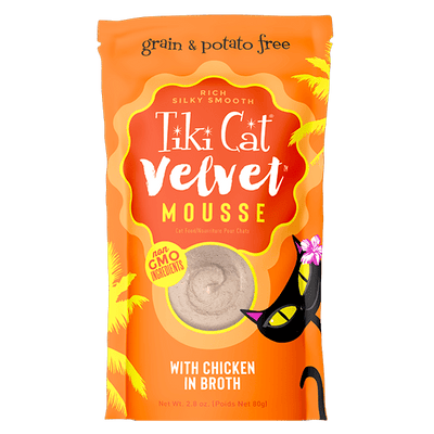 Velvet Mousse GF Chicken (2.8 oz) Wet Cat food - Tiki Cat - PetToba-Tiki Cat