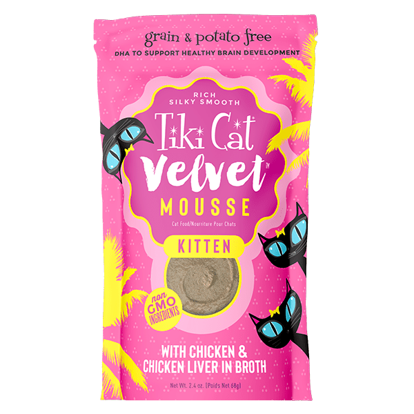 Velvet Mousse GF Kitten (2.4 oz)  Wet Cat  food - Tiki Cat