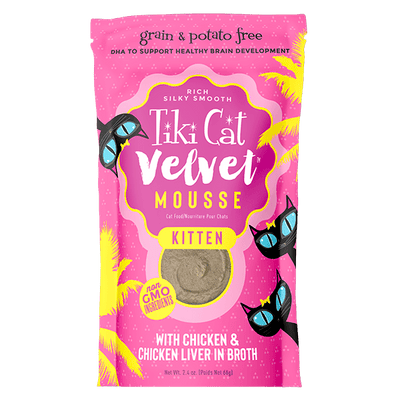 Velvet Mousse GF Kitten (2.4 oz)  Wet Cat  food - Tiki Cat