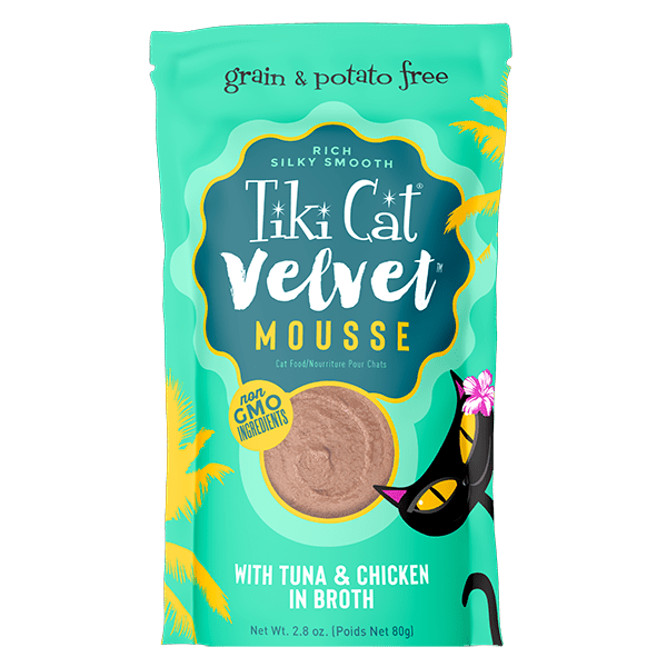 Velvet Mousse GF Tuna/Chicken (2.8 oz)  Wet Cat  food - Tiki Cat