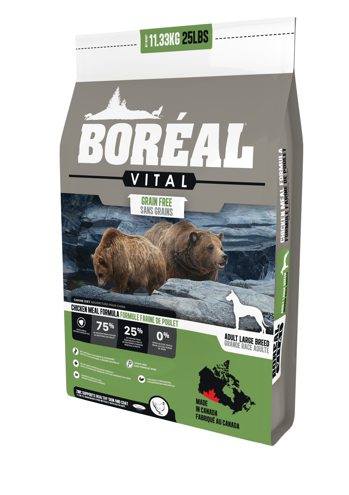 Vital Large Breed Chicken Meal - Grain Free - Dry Dog Food - BORÉAL - PetToba-Boreal