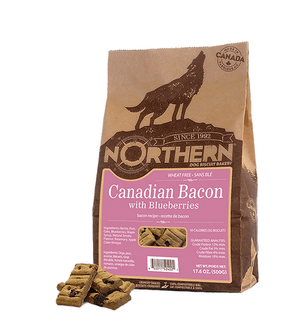Wheat Free Canadian Bacon with Blueberries - Northern Biscuit