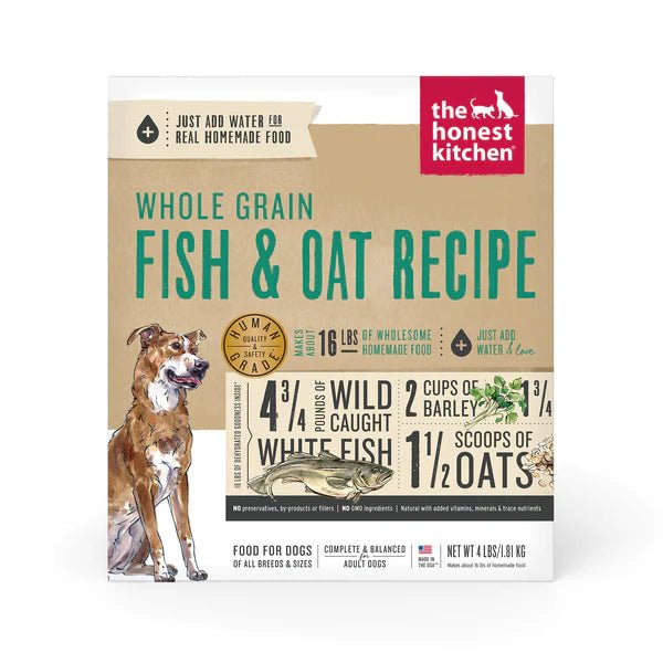 Whole Grain Fish & Oat - Dehydrated/Air-Dried Dog Food - The Honest Kitchen - PetToba-The Honest Kitchen