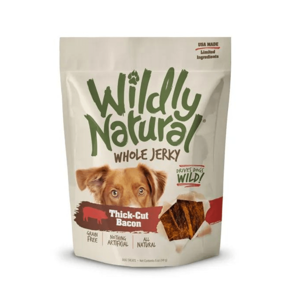 Wildly Natural Whole Jerky Strips Thick Cut Bacon Dog Treats 141 g - Fruitables