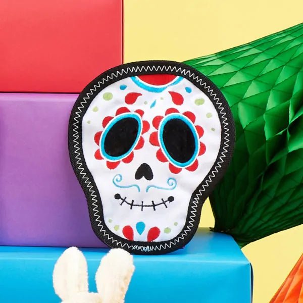 Z-Stitch Squeaker Toy Santiago the Sugar Skull - ZippyPaws - PetToba-ZippyPaws