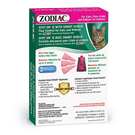 Zodiac Cat/Kitten Spot On II SmartShield Flea - Flea & Tick Control - Zodiac